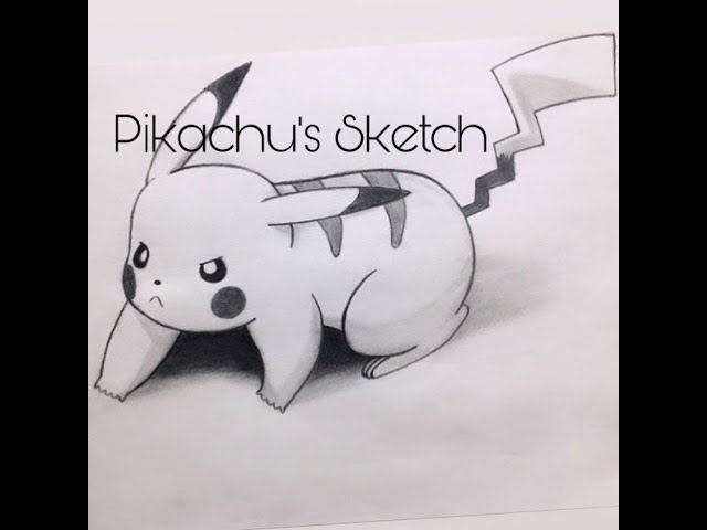 Pokemon Pikachu sketch(Picture clip) | Pokemon Johto League