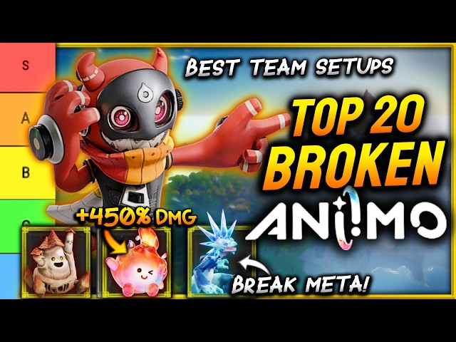 TOP 20 OVERPOWERED ANIIMO Ranked! (Best Team Setups)
