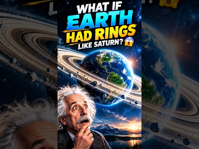What If Earth Had Rings Like Saturn? 😱🌍 #earth #saturn #rings #science #sciencefacts #facts #univ...