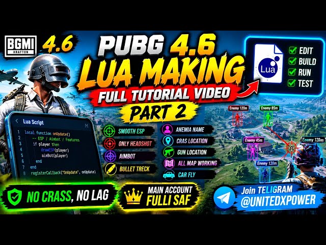 HOW TO MAKE YOUR OWN LUA PAK FILE 4.6 | FOR ANY BGMI/PUBG VERSIONS |4.6 EVERY SEASON WORKING!!