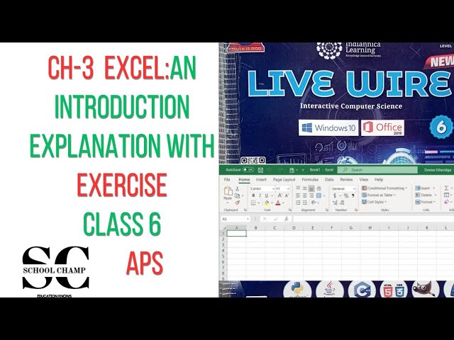Computer Chapter 3 excel an introduction for class 6 aps/computer chapter 3 exercise excel class 6