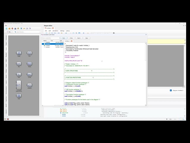 Tutorial 3: Generating and running  stand alone executables from TwinSimulate