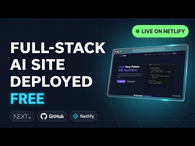 I Built a Full-Stack Website with AI & Deployed It FREE on Netlify! 🚀