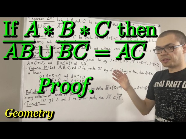 Proof of the Segment Union Identity: AB U BC = AC Geometry Proof (ILIEKMATHPHYSICS)