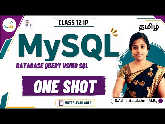 MySQL Class 12 IP | Database Query Using SQL | One Shot | Tamil | CBSE 2027 | Chapter | Class 12 IP