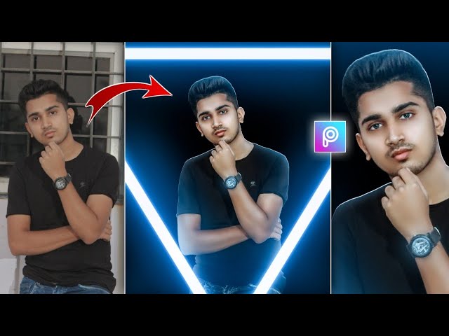 30 Second Neon Visual Photo Editing In Picsart App By Deepak Creations #Shorts #picsart