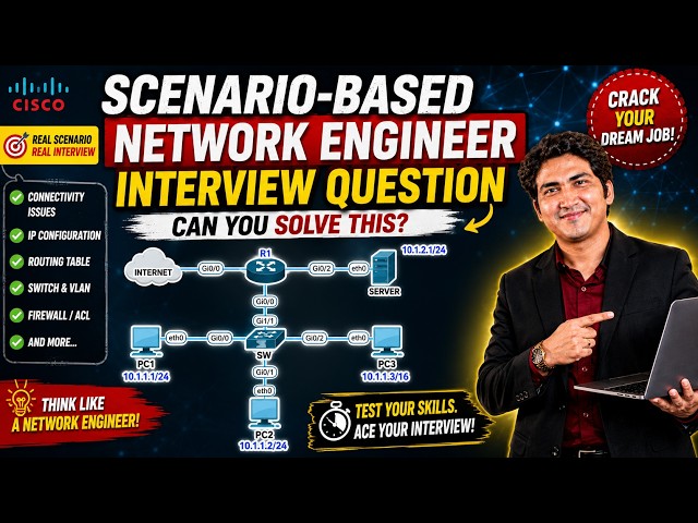 Scenario-Based Network Engineer Interview Question | One User is not able to Access Server
