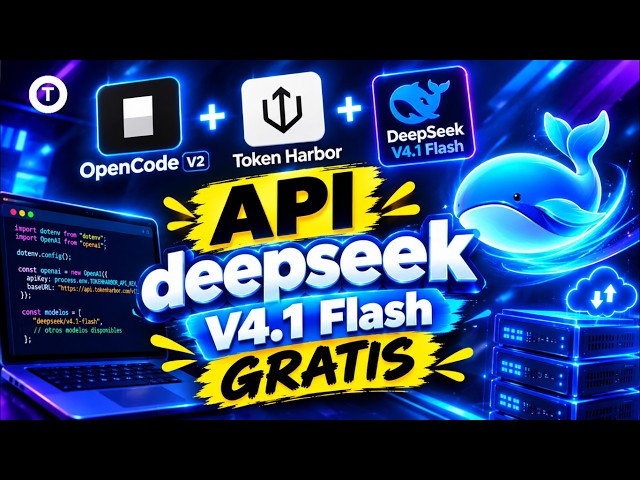 🔥💻 Use the DeepSeek V4.1 Flash API for FREE with Token Harbor + OpenCode V2 🚀 | Tutorial (2026) 🤖⚡