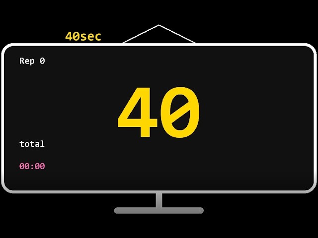 [Timer]40 Sec (0.66 Min) 1 Hour Loop Timer - Workout, Gaming & Interval Training