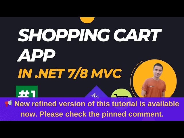 Shopping Cart project in .net core mvc (with authentication) & Source code | part 1