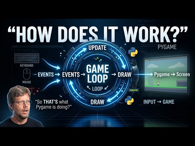 What is actually happening every frame when a Pygame game runs?