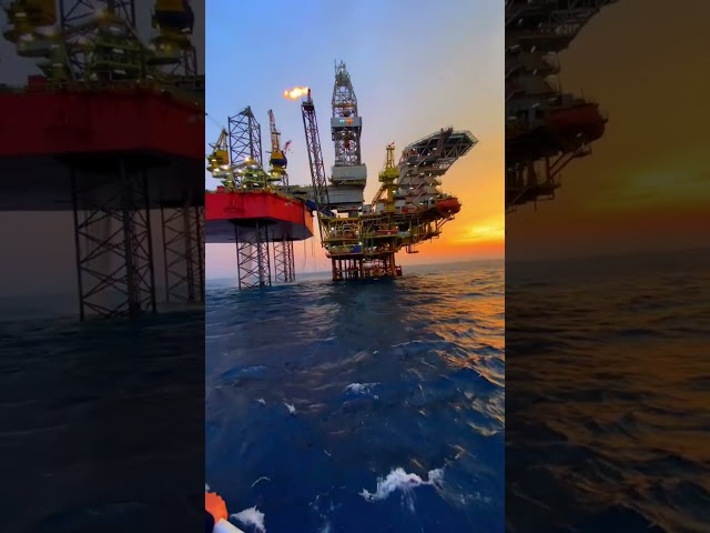 Offshore boat transfer - #drilling rigs. The View. #dusk #offshore