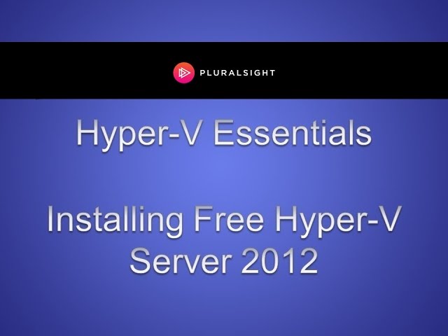 Installing Free Hyper-V Server 2012 in a VMware workstation