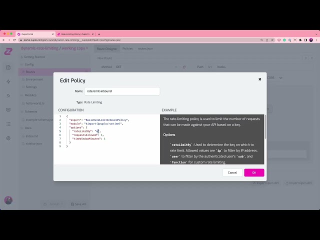 Dynamic Rate Limiting