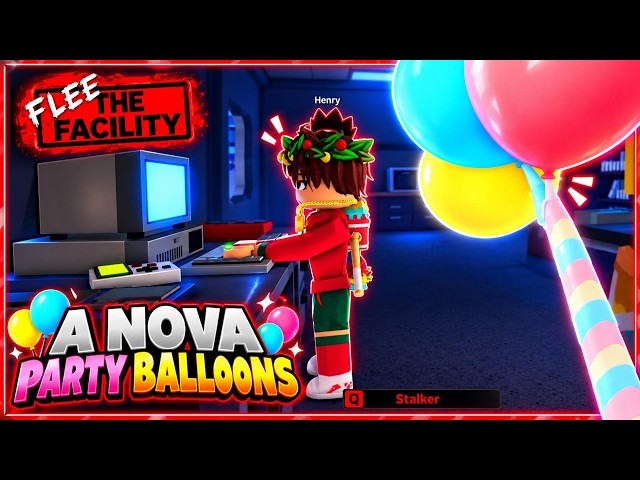 CHAOS WITH THE NEW PARTY BALLOONS - Roblox Flee The Facility