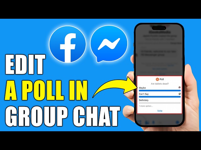 How To Edit A Poll In Facebook Messenger Group Chat (Manage Facebook Poll in Messenger Group Chat)