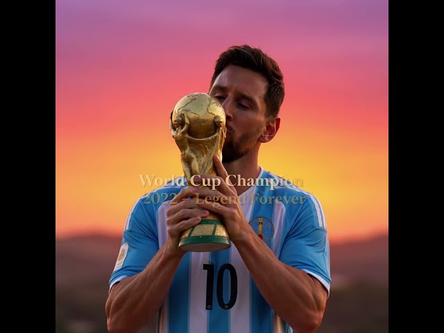 Messi Kisses World Cup Trophy 🏆 Legend Forever 🔥 #shorts