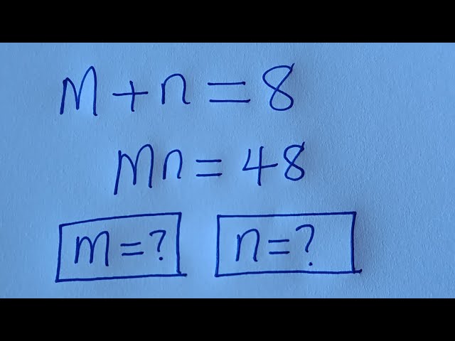Solve for m and n in this nice Algebra equation | Math Olympiad Mathematics 