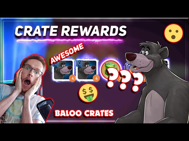 BALOO CRATE OPENING SPREE!!!! | Disney Heroes Battle Mode