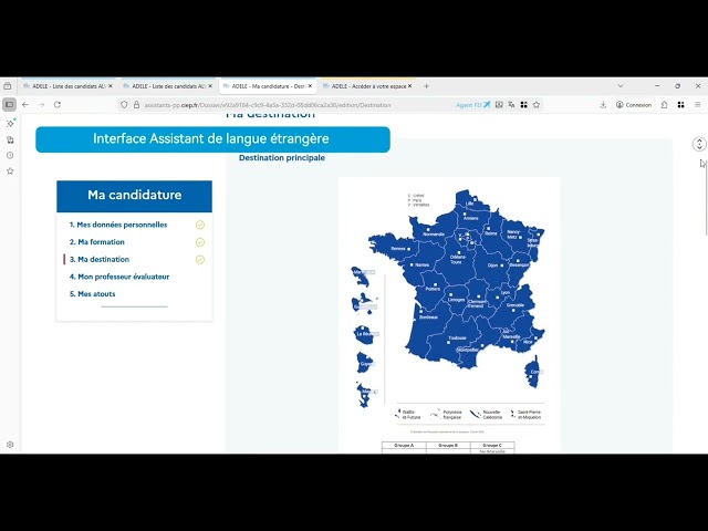 Tutoriel pour faire une candidature sur la plateforme ADELE