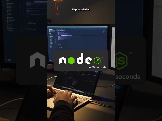 node js in 30 sec. #shorts #nodejs #coding