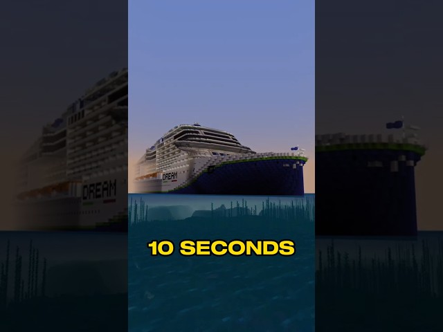 Build A Minecraft Cruise Ship In 10 SECONDS!!! (Ironic) #shorts #minecraft #ship #cruise #relatable