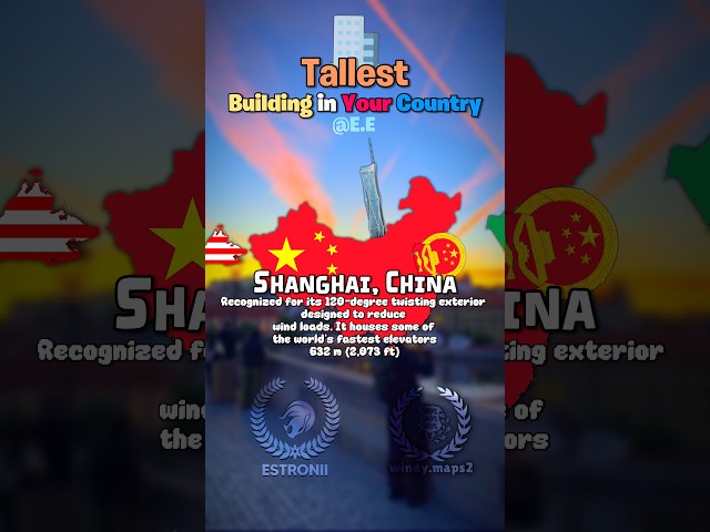 🗼🏢👀Tallest Building in Your Country #map #mapping #europe #geography #uae #dubai #maps