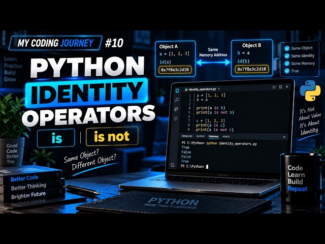 Python Identity Operators Kaise Kaam Karte Hain? | is & is not Explained #10