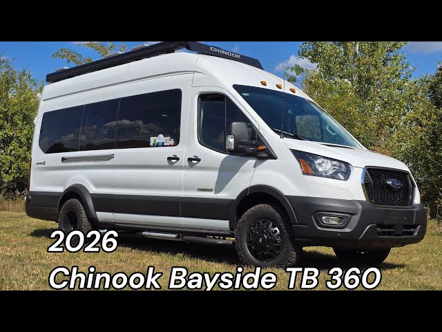 Adventure Ready Camper Van. 2026 Chinook Bayside TB, Built-On Ford Transit w AWD, Luxury Class B