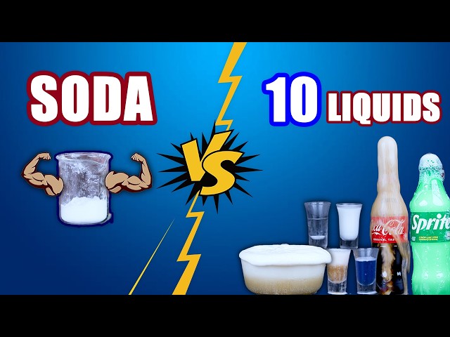 We Mixed Baking Soda with 10 Different Liquids