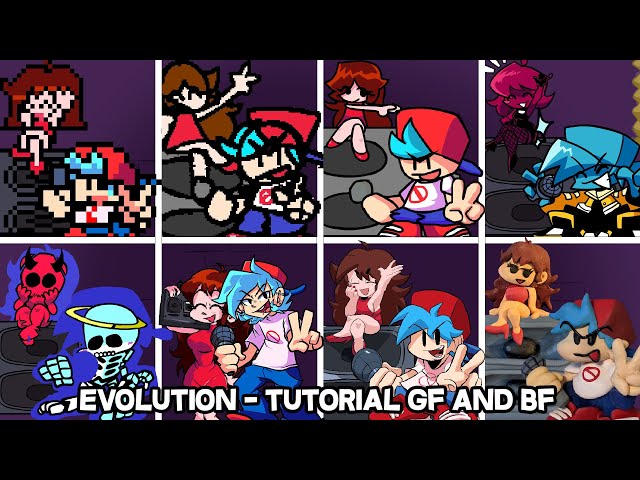 but evolution with 9 Mods Difference In Skin and Song Tutorial - Friday Night Funkin [FNF MODS]