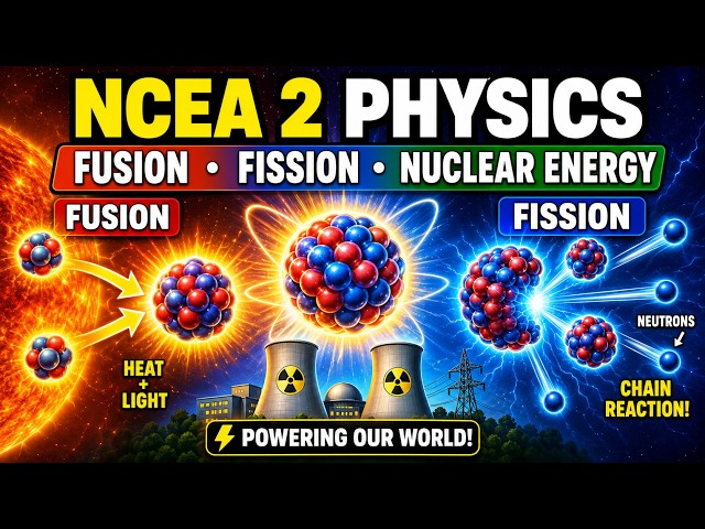 Nuclear Energy, Fusion, Fission | NCEA 2 Physics Crash Course Don't throw me out of the helicopter!
