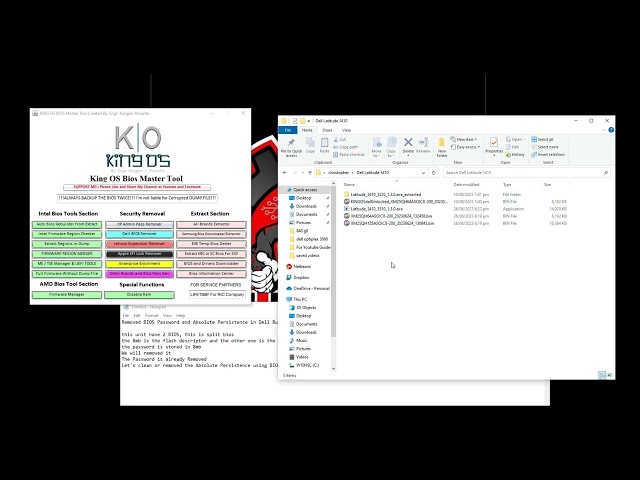 Dell Admin Password and Absolute Persistence Removal using BIOS MASTER TOOL