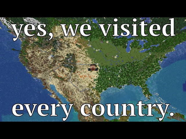 Visiting EVERY COUNTRY in a 1:1000 scale Minecraft Earth Map