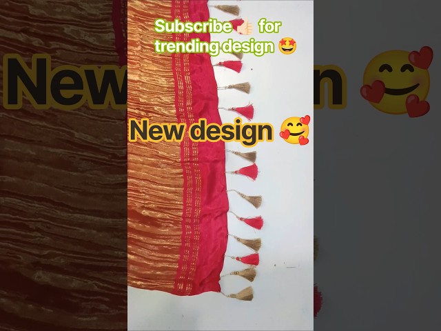 New Tassel Design✨Bandhani Saree के लिए Stylish & Unique Tassel Design ❤️ #youtubeshorts #viral #new