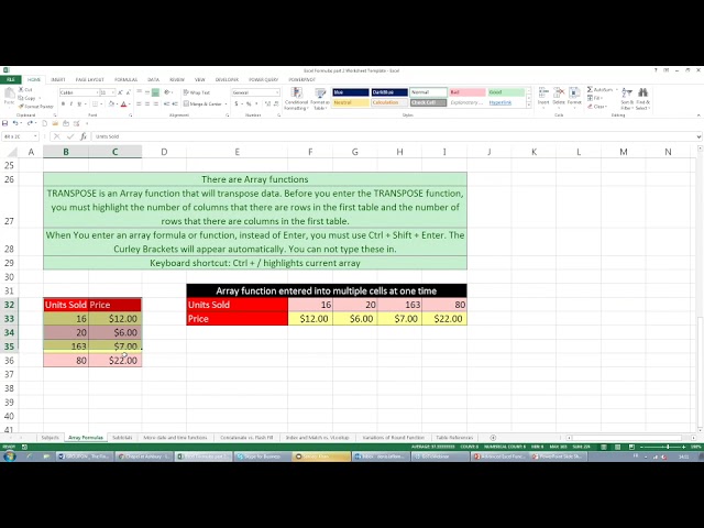 Advanced Functions of Excel Formulas: Part 2
