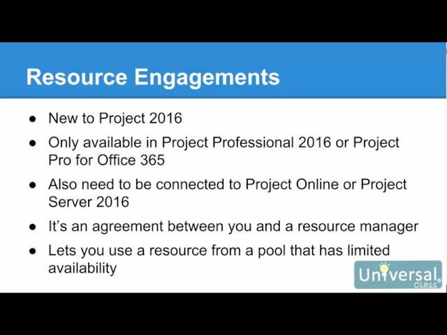 Lesson 17: Consolidating Projects and Resources - Microsoft Project 2016 Course  | Universal Class
