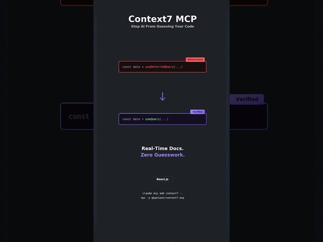 📚 Context7 MCP Fixes AI Hallucinated Code @AIDevLogYT
