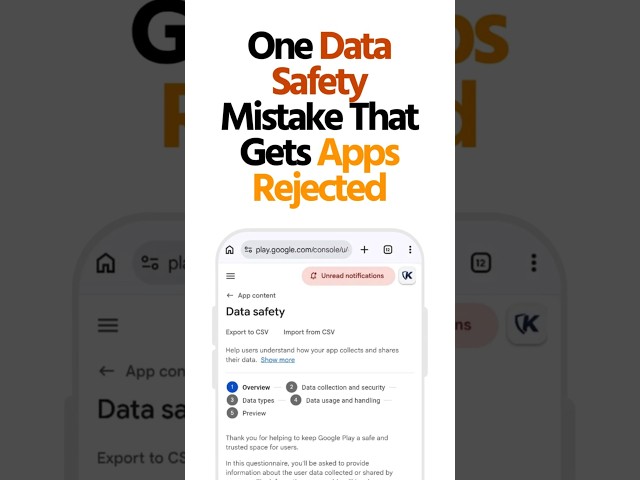 One Data Safety Mistake That Gets Apps Rejected #shorts