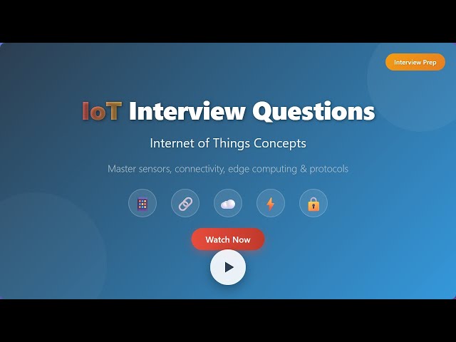 IoT Interview Questions 2025 | Internet of Things Concepts & Protocols Explained
