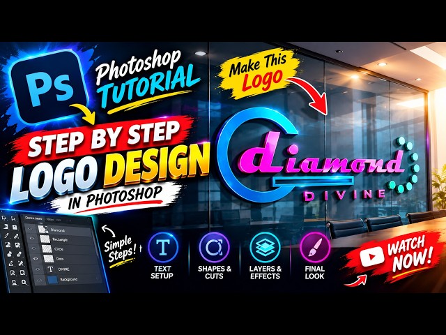 How to Make a Professional Logo in Photoshop | Easy Logo Design