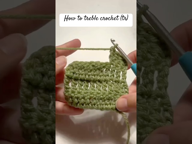 How to do a treble crochet (tr) | Easy crochet tutorial for beginners 🧶