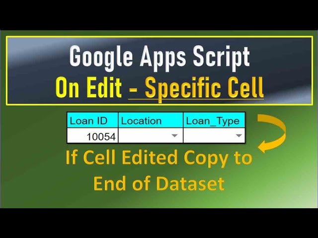 Google Apps Script On Edit to Specific Cell