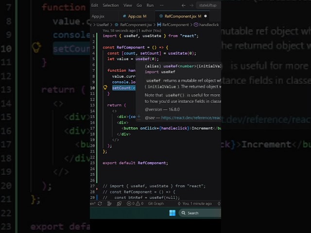 useRef #shorts #coding #theothersideofmakebelieve #programming #dothingsyoudontwanttodo