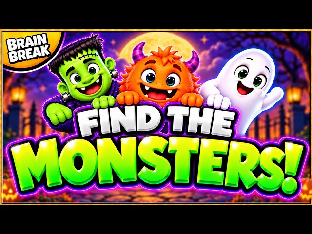 Halloween Brain Break 🎃 Can You Find the Monsters?!