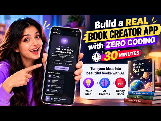 How to Build a REAL Book Creator AI App in 30 Mins 🚀 ZERO Coding | Gemini AI | Flutter