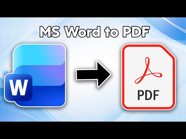 How to Export a Word Document as PDF – Microsoft Word Tutorial for Beginners