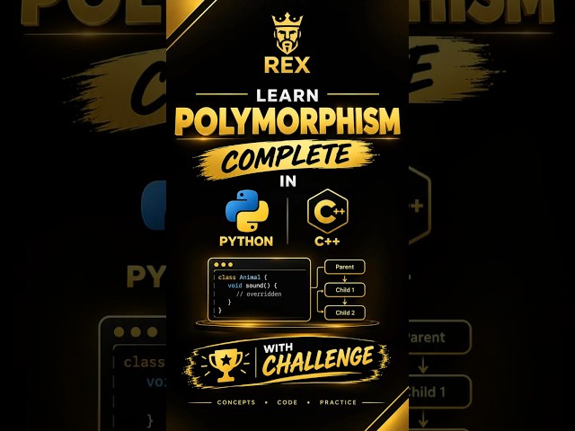 C++ Polymorphism + Python Explained in 1 Minute || #cpp #python #coding #comedy