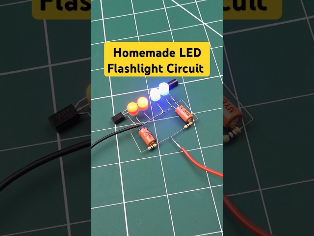 Homemade LED Flashlight Circuit #experiment #diycircuit