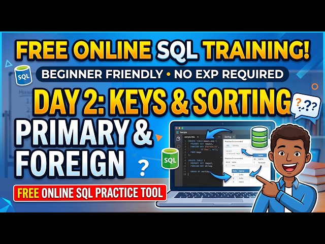 SQL for Business Analysts | Keys in DBMS (Primary, Foreign, Composite) & Order By | Day 2